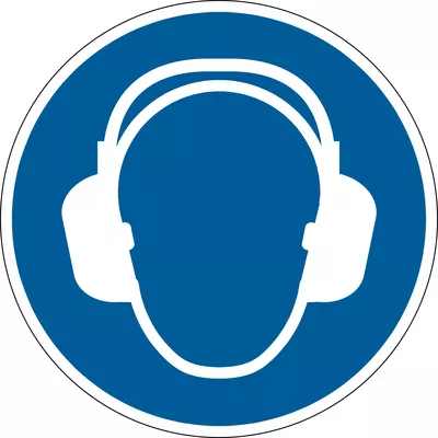 Znak podłogowy DURABLE - ochrona słuchu