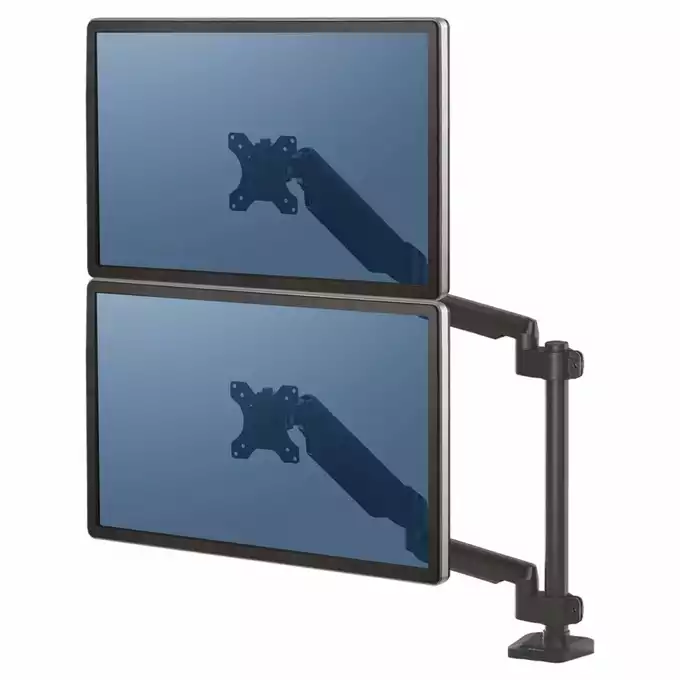 Ramię na 2 monitory pionowo PLATINUM Series™, czarne