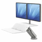 Stanowisko do pracy Sit-Stand Lotus™ RT - białe na 2 monitory