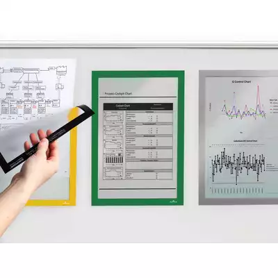 Ramka informacyjna DURAFRAME® MAGNETIC A4, zielony, op. 5 szt.