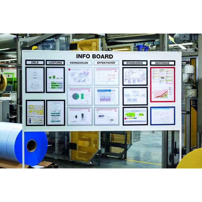 DURAFRAME A4 MAGNETYCZNA RAMKA INFORMACYJNA Z UCHYLNĄ PRZEDNIĄ STRONĄ