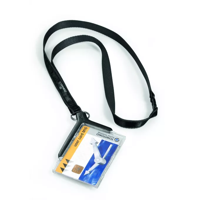 Etui do kart identyfikacyjnych z taśmą tekstylną CARD HOLDER DE LUXE DURABLE