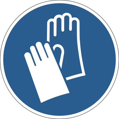 Znak BHP samoprzylepny  | Załóż rękawiczki
