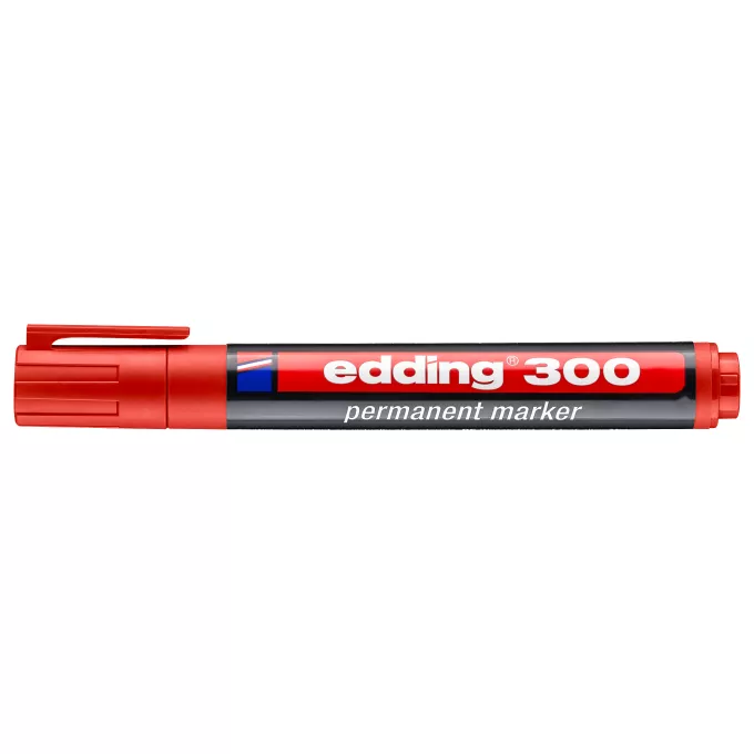 Marker pernamentny Edding 300 okr. koń. czerwony