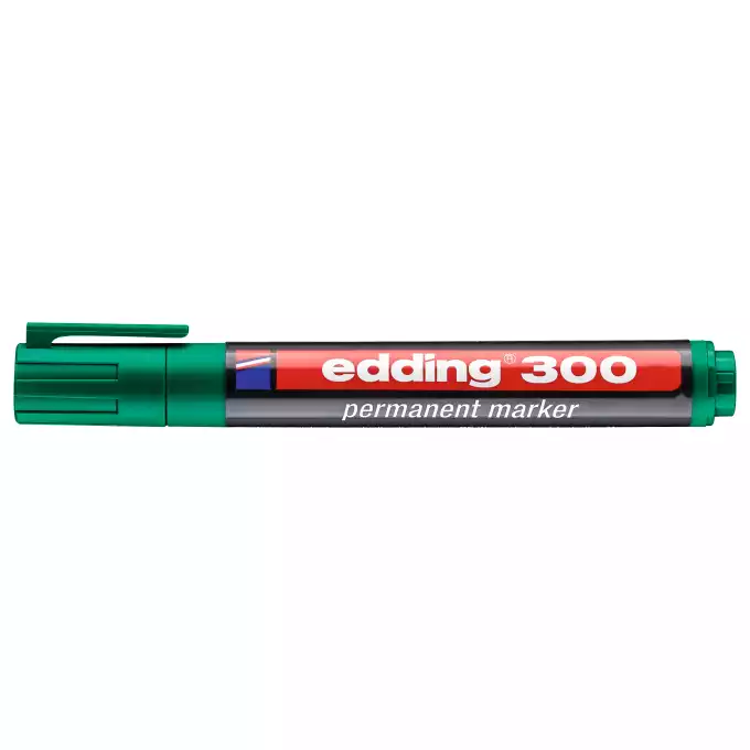 Marker pernamentny Edding 300 okr. koń. zielony