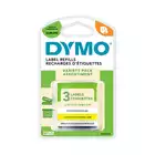 DYMO 3 taśmy 12mm x 4m - papierowa biała, plastikowa żółta, metalowa