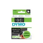 DYMO LM Taśma D1 24mm x 7m biały nadruk na czarnym tle