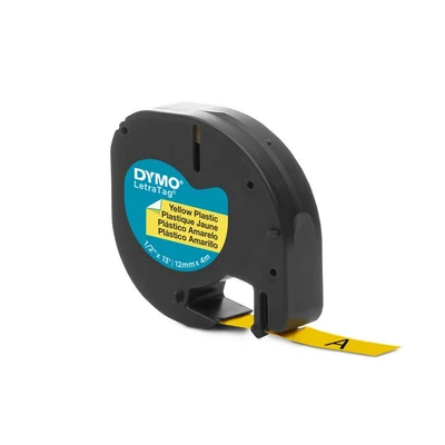 DYMO taśma plastikowa 12mm x 4m - żółta 