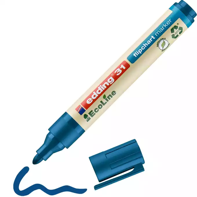 MARKER DO FLIPCHARTÓW E-31 EDDING ECOLINE, 1,5-3 MM, NIEBIESKI