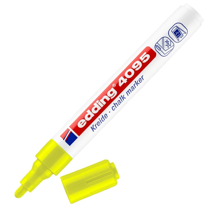 MARKER KREDOWY E-4095 EDDING, 2-3MM, NEON ŻÓŁTY