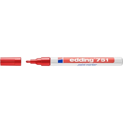 MARKER OLEJOWY E-751 EDDING, 1-2 MM, CZERWONY