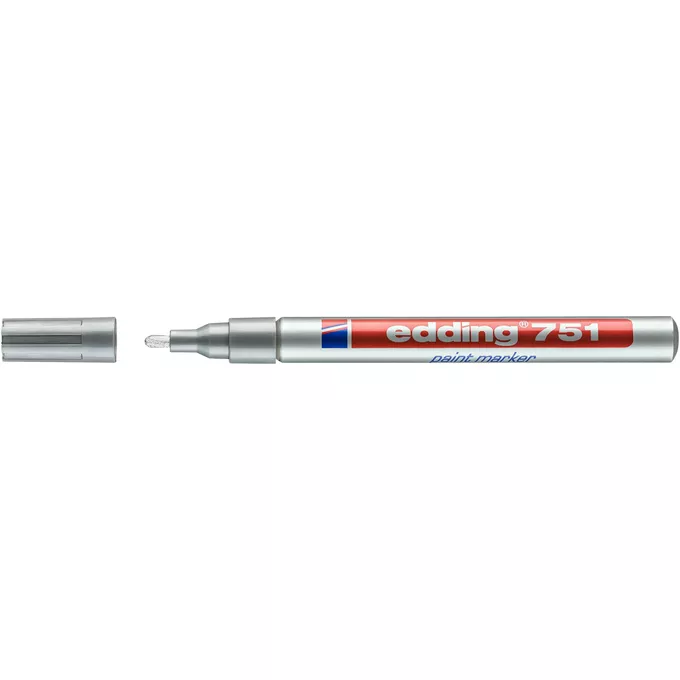 MARKER OLEJOWY E-751 EDDING, 1-2 MM, SREBRNY