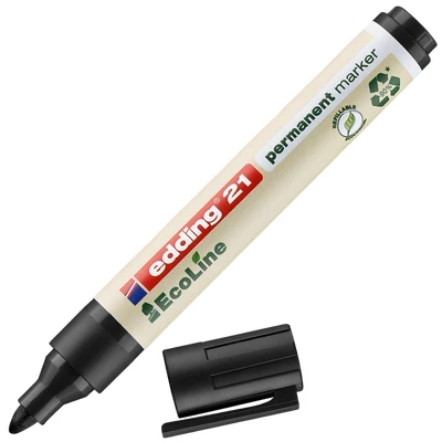 MARKER PERMANENTNY E-21 EDDING ECOLINE, 1,5-3MM, CZARNY