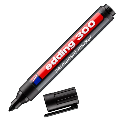 MARKER PERMANENTNY E-300 EDDING, 1,5-3MM, CZARNY