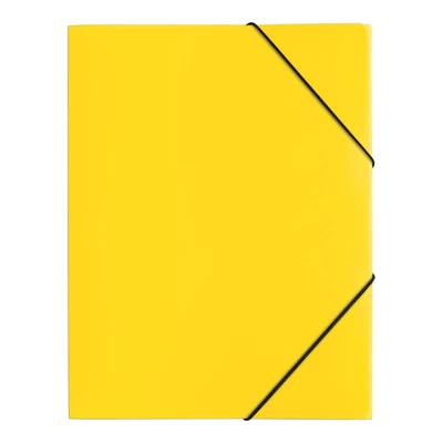 PAGNA Teczka z gumką A4 Trend PP 3 skrzydłowa, żółty